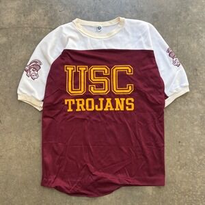 Vintage 80's USC Trojans Mesh Jersey Size Medium Artex